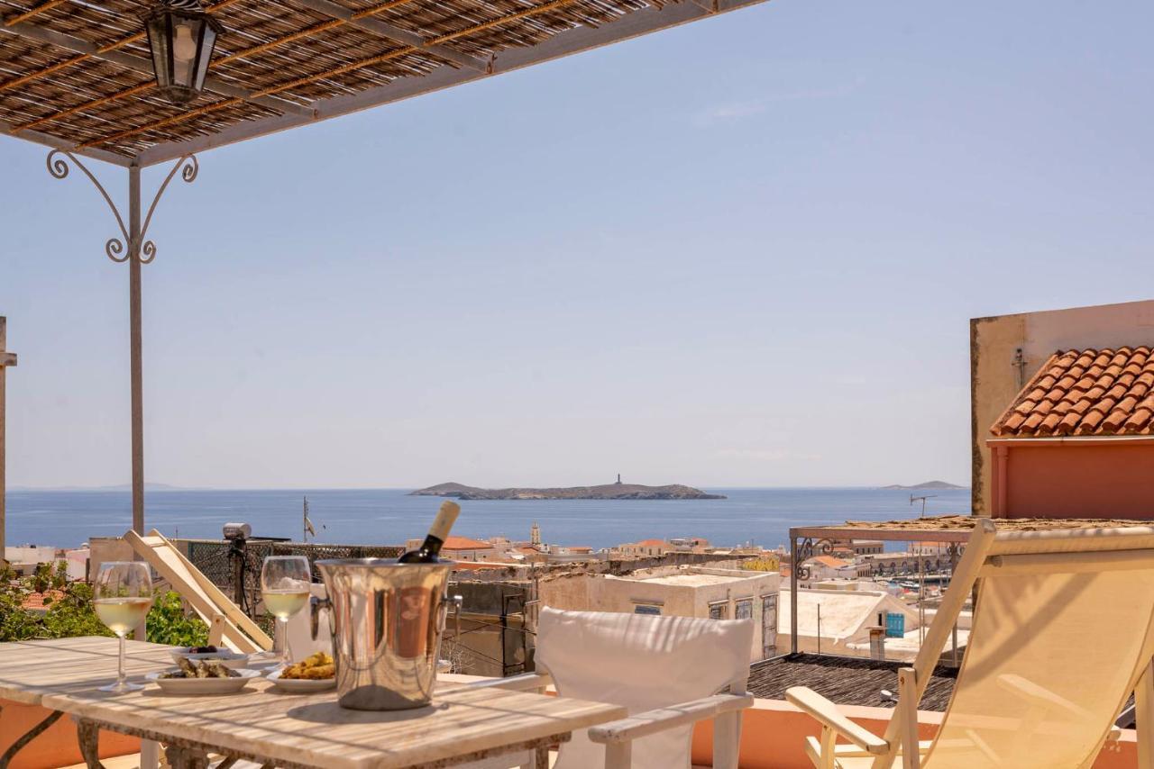 Villa Maria-Syros Ermoupoli Bagian luar foto